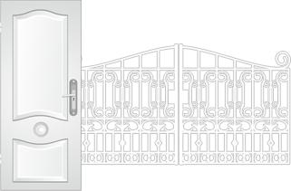 Šarvuotos durys, geležiniai vartai